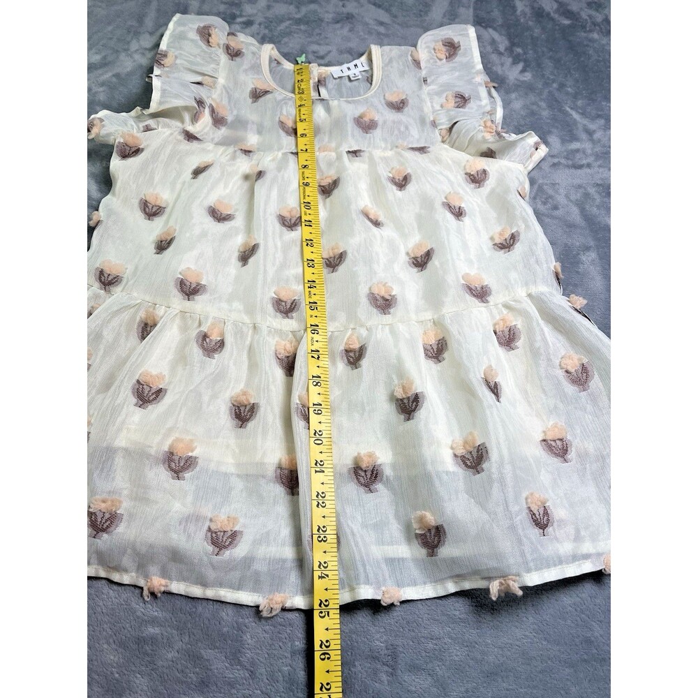 THML NWOT babydoll womens summer blouse w/liner  sz S cottage fairy party $90 - Picture 4 of 7